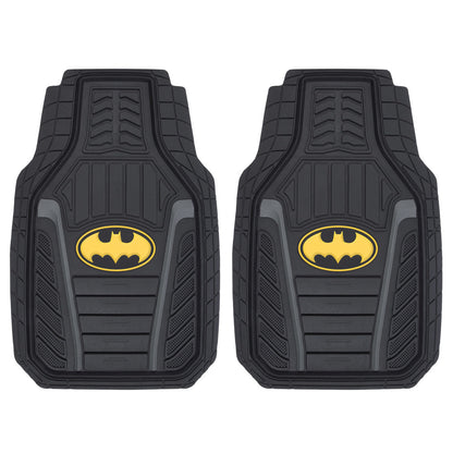 Warner Bros DC Comics 2-Piece Armored Batman Logo Vorderbodenmatten - Heavy Duty, All Weather, Trimmen Sie, um zu passen