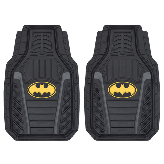 Warner Bros DC Comics 2-Piece Armored Batman Logo Vorderbodenmatten - Heavy Duty, All Weather, Trimmen Sie, um zu passen