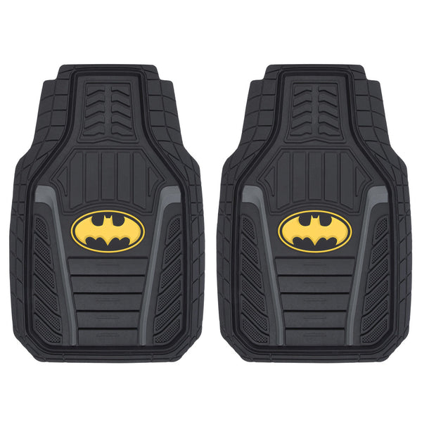 Warner Bros DC Comics 2-Piece Armored Batman Logo Vorderbodenmatten - Heavy Duty, All Weather, Trimmen Sie, um zu passen