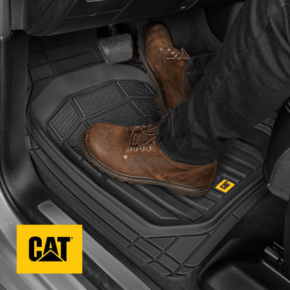CAT 3-Piece Deep Dish Vorderbodenmatten und Hinterbodenmatten - Heavy Duty, All Weather, Trimm to Fit