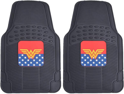 BDK Armored Super Hero Car Floor Matts - Offiziell lizenzierte DC Comics - All Weather Heavy Duty Auto Interieur Liners für Auto Truck Van SUV (Mehrere Stile)