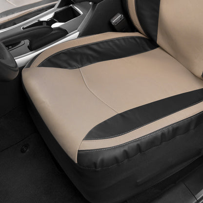 MotorTrend 2-Pack Premium Faux Leder Zwei-Tone Vordersitz Abdeckungen