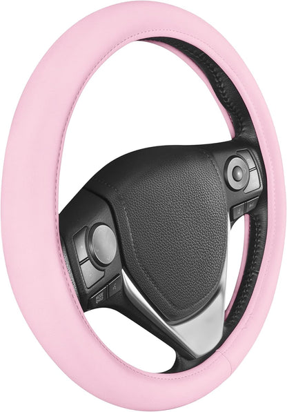 BDK Ultra Soft Blue Steering Wheel Cover für Frauen, Standard 15 Zoll Größe, niedlich Comfy Grip Faux Leder Auto Lenkrad Abdeckung für LKW Van SUV Auto (Mehrere Farben)