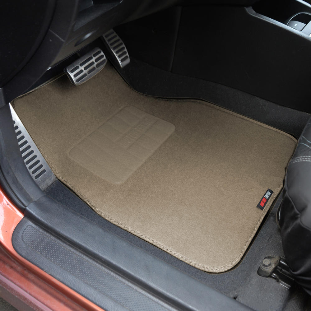 MotorTrend 4-Piece FatRug Premium Teppich Vorderbodenmatten und Hinterbodenmatten mit Fersenpolsterung