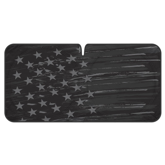 MotorTrend Vintage Black US Flag Front Windschutzscheibe Sonnenschirm (Large 69' x 35')