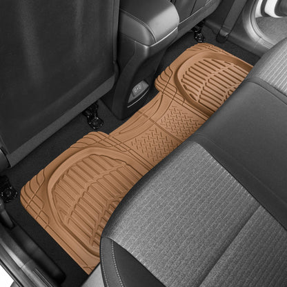 MotorTrend PRO920 Deep Dish Rear Floor Matts - Heavy Duty, All Weather, Trimm to Fit
