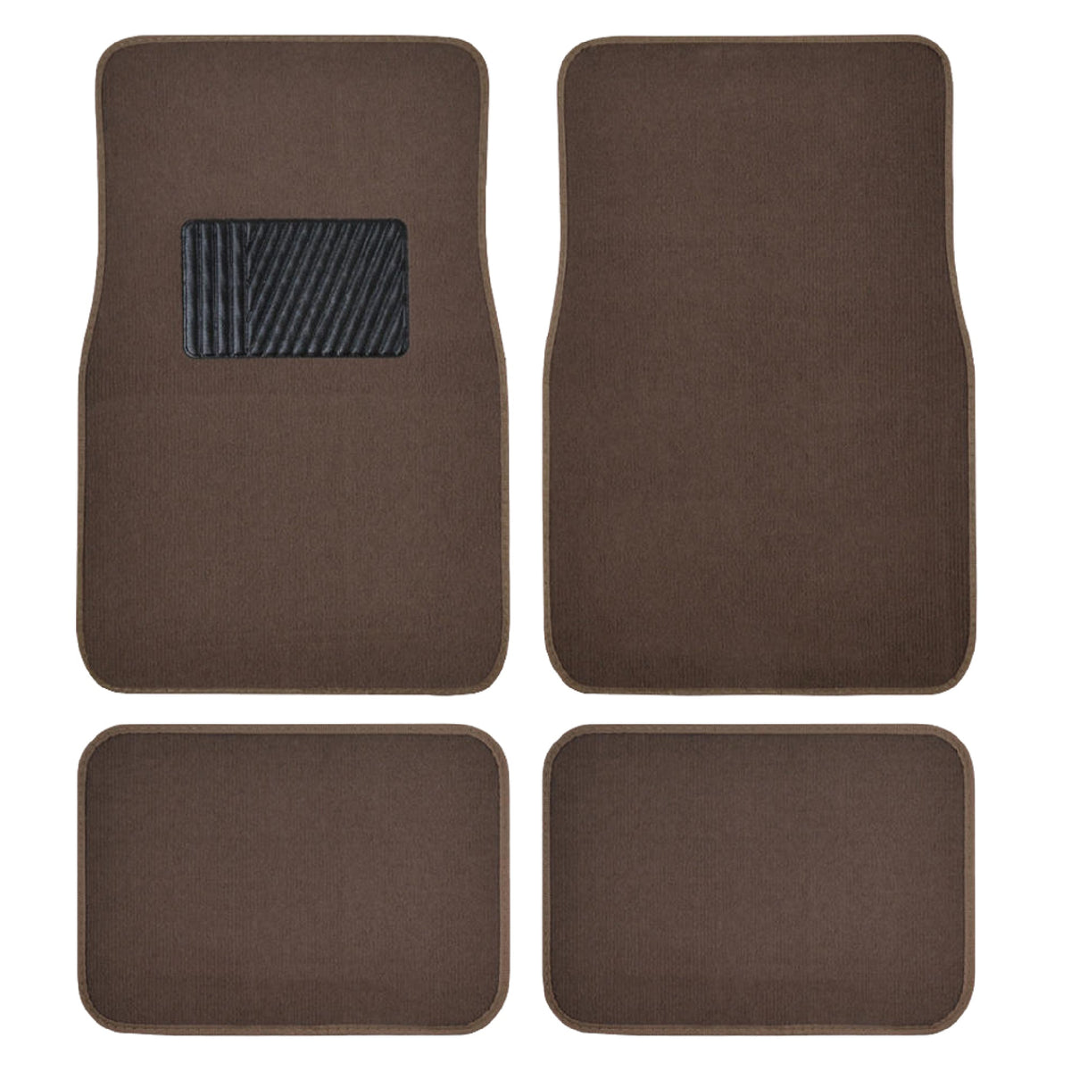BDK 4-Piece Premium Teppich Nicht-rutschen Ferse Pad Vorderbodenmatten und hintere Bodenmatten