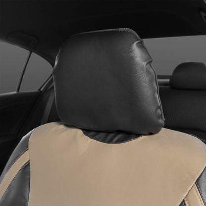 MotorTrend 2-Pack Premium Faux Leder Zwei-Tone Vordersitz Abdeckungen