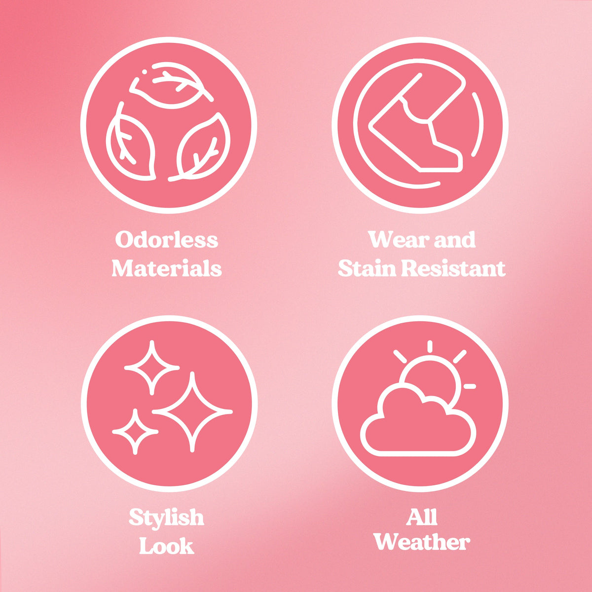 Carbella 4-teilige DiamondLuxe Vorderbodenmatten und Hinterbodenmatten - Pink