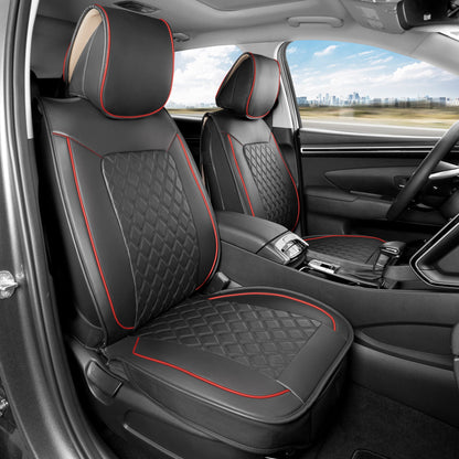 MotorBox 2-Pack Prestige Edition Premium Faux Leather Diamond Stitched Cushion Vordersitzbezüge