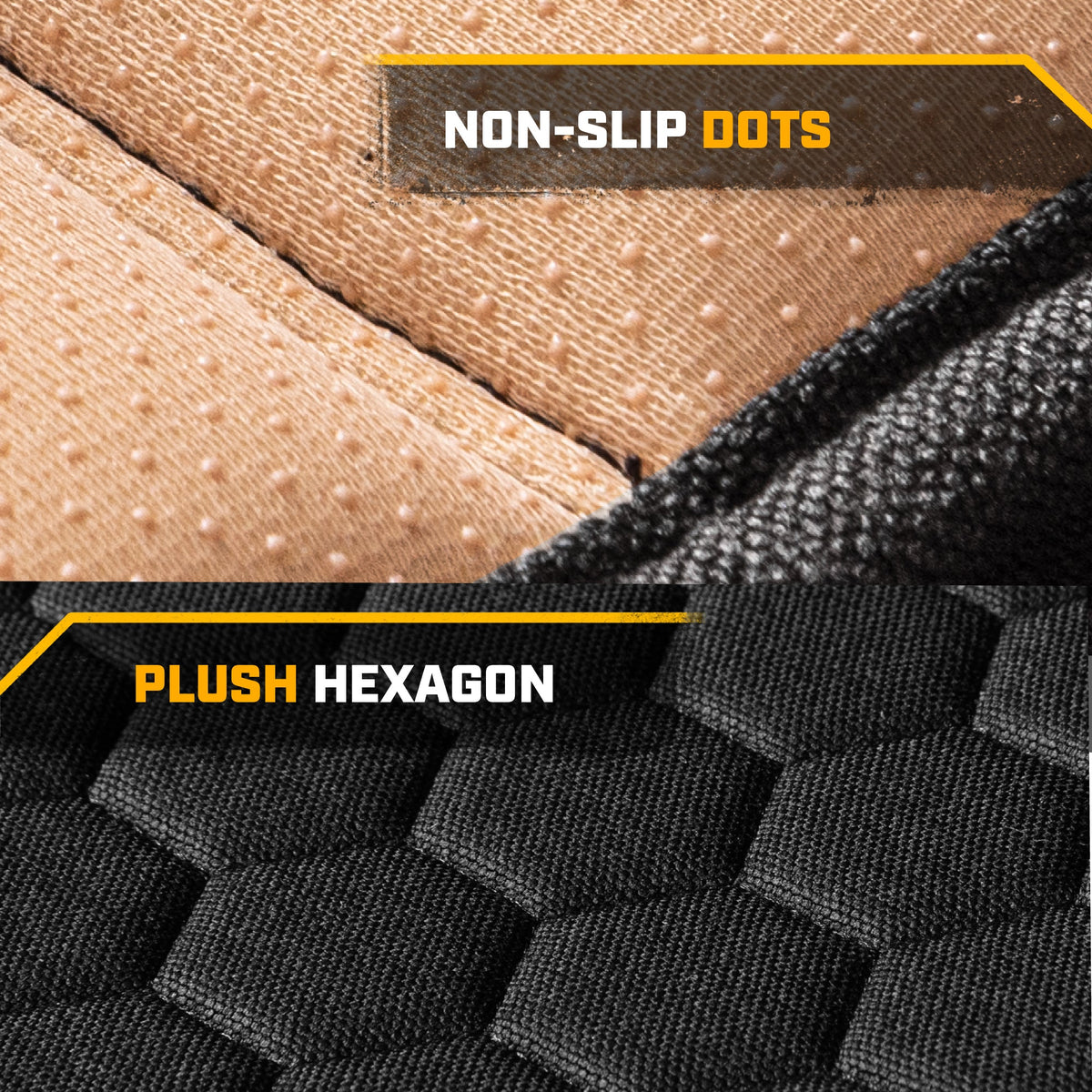CAT Hex Leinen Vordersitzbezüge - Heavy Duty - Black