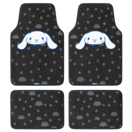 Cinnamoroll Car Fußbodenmatten - Universal Fit für Autos, SUVs & Trucks - Super niedlich Cinnamoroll Print & Pattern Accents - Front & Rear Set, 4 Stück