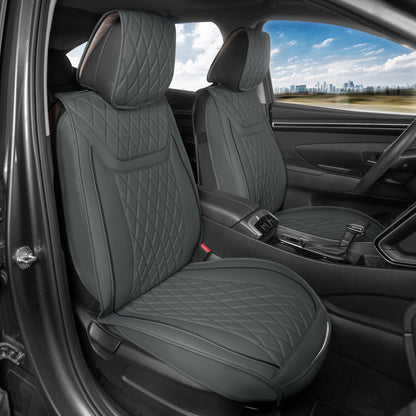 MotorBox 11-Piece Ranch Edition Premium Faux Leather Diamond Stitched Cushion Vordersitz- und Rücksitzabdeckungen