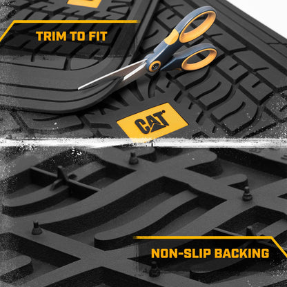 CAT ToughTread 4-Stück-Frontbodenmatten und hintere Bodenmatten - Heavy Duty, All Weather, Trimmable