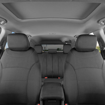 BDK carXS Turismo Car Seat Covers Volles Set, Beige Two-Tone Front Seat Covers mit Split Rear Bench Back Seat Cover, Automotive Seat Covers für LKW SUV Van Auto (Mehrere Farben)