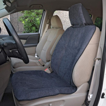 BDK UltraFit Waterpoof Car Seat Towel Cover, Black Trim - Waschbarer Schweißsitz-Protektor, ideal für Fitness-Studio-Surfen-Lauf-Crossfit, passt zu den meisten Auto-LKW Van und SUV (Mehrere Farben)