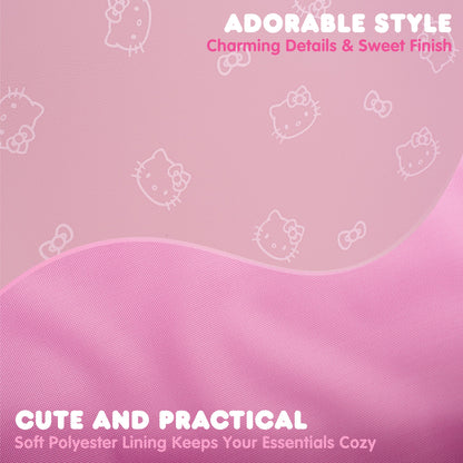 Sanrio Hello Kitty Car Trunk Organizer und Lagerbehälter - Zusammenklappbare einfache Kompartiment bequeme Schwerlast, Fold Up für einfache Aufbewahrungsbox, Automotive Seat Cargo Groceries Tools - 12,5L x 12,5W x 9H