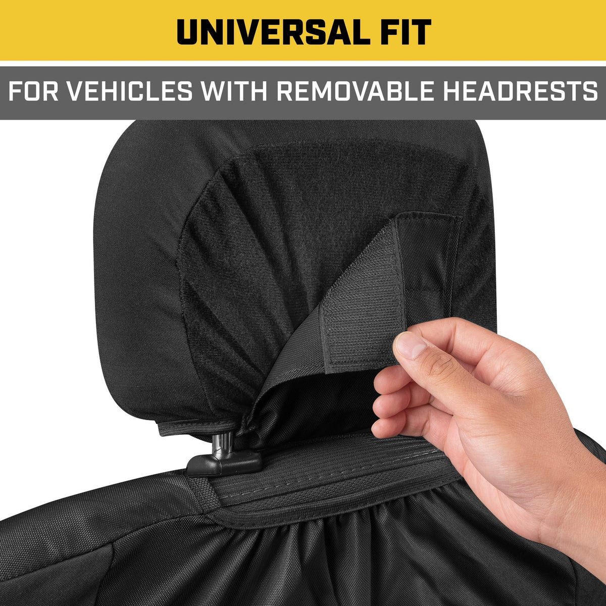 Cat® Heavy Duty Oxford Car Seat Cover für Auto - Langlebiges Canvas-Material, Universal Fit-Black