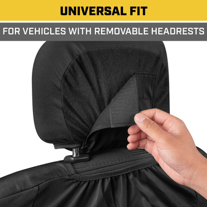 Cat® Heavy Duty Oxford Car Seat Cover für Auto - Langlebiges Canvas-Material, Universal Fit-Black