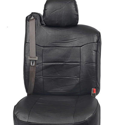 BDK 2-Pack Premium Faux Leder Vordersitze mit integrierten Sicherheitsgurtabdeckungen
