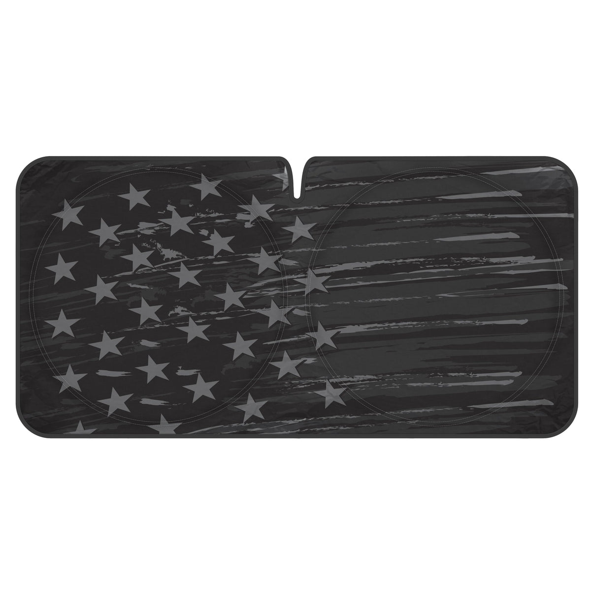 MotorTrend USA Vintage Flag Front Windschutzscheibe Sonnenschirm - Medium (65' x 33')