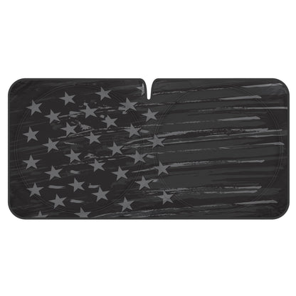 MotorTrend USA Vintage Flag Front Windschutzscheibe Sonnenschirm - Medium (65' x 33')