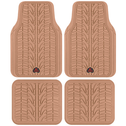 MotorTrend 4-Piece Grand Prix Reifenlaufflächen-Frontbodenmatten und Hinterbodenmatten - Heavy Duty, All Weather, Trimm to Fit