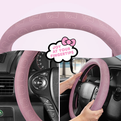 Carbella Sanrio Hello Kitty Pink Lenkrad Abdeckung (Fits 14.5' - 15')