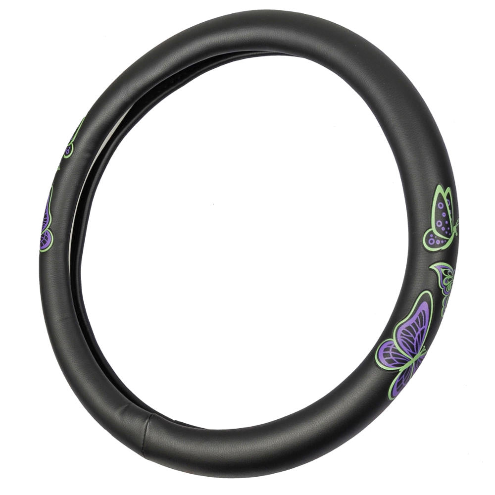 BDK GripGrab Comfort Grip Purple/Green Butterflies Lenkradabdeckung (Fits 14.5' 15.5')
