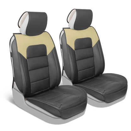 MotorBox 2-Pack Classic Edition Premium Faux Leather Perforated Cushion Vordersitzbezüge