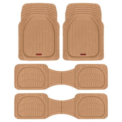 MotorTrend 4-Piece 3-Rows FlexTough Deep Dish Vorderbodenmatten, Mittelbodenmatten und Hinterbodenmatte