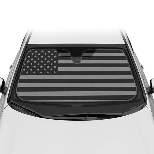 BDK Black USA Flag Front Windschutzscheibe Sonnenschirm (58' x 27')