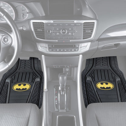 Warner Bros DC Comics 2-Piece Armored Batman Logo Vorderbodenmatten - Heavy Duty, All Weather, Trimmen Sie, um zu passen