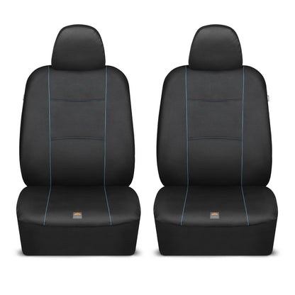 C&C Napa Ledertasche 2 Vordersitze - Faux Leder Auto Sitzprotektoren für Autos & LKW - UV-resistent, leicht zu reinigen, universelle Passform - Stilvolles Küstendesign für Sommer Auto Interior Upgrade