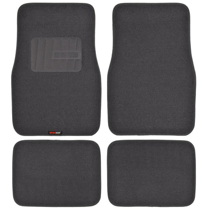 MotorTrend 4-Piece FatRug Premium Teppich Vorderbodenmatten und Hinterbodenmatten mit Fersenpolsterung