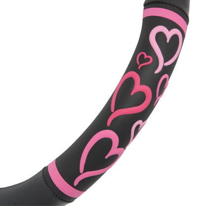 BDK Pink Hearts Lenkradabdeckungen (Fits 14.5' - 15.5')