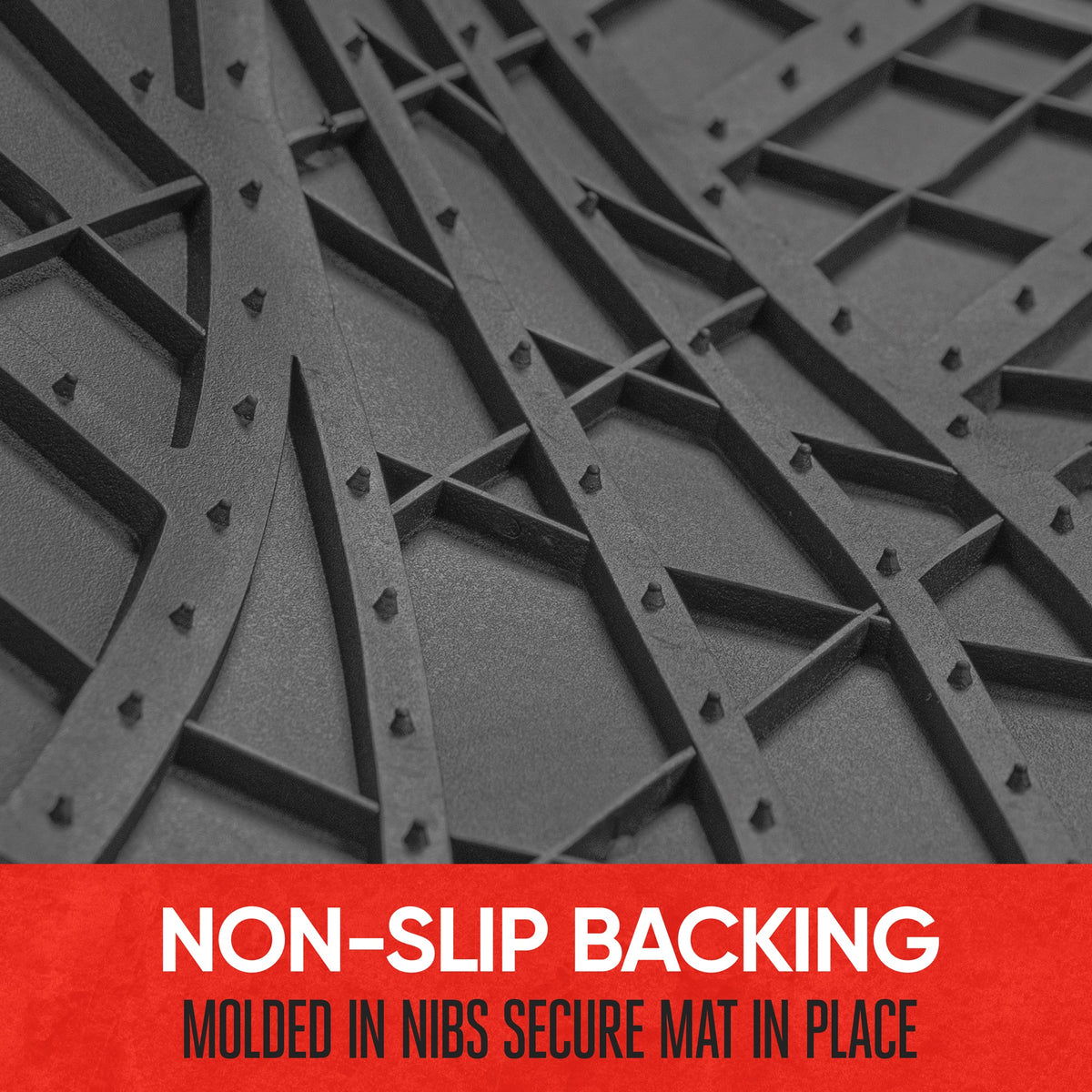MotorTrend 4-Stück Zwei-Tone Non-Slip Heel Pad Vorderbodenmatten und Hinterbodenmatten - Heavy Duty, All Weather, Trimmen Sie, um zu passen