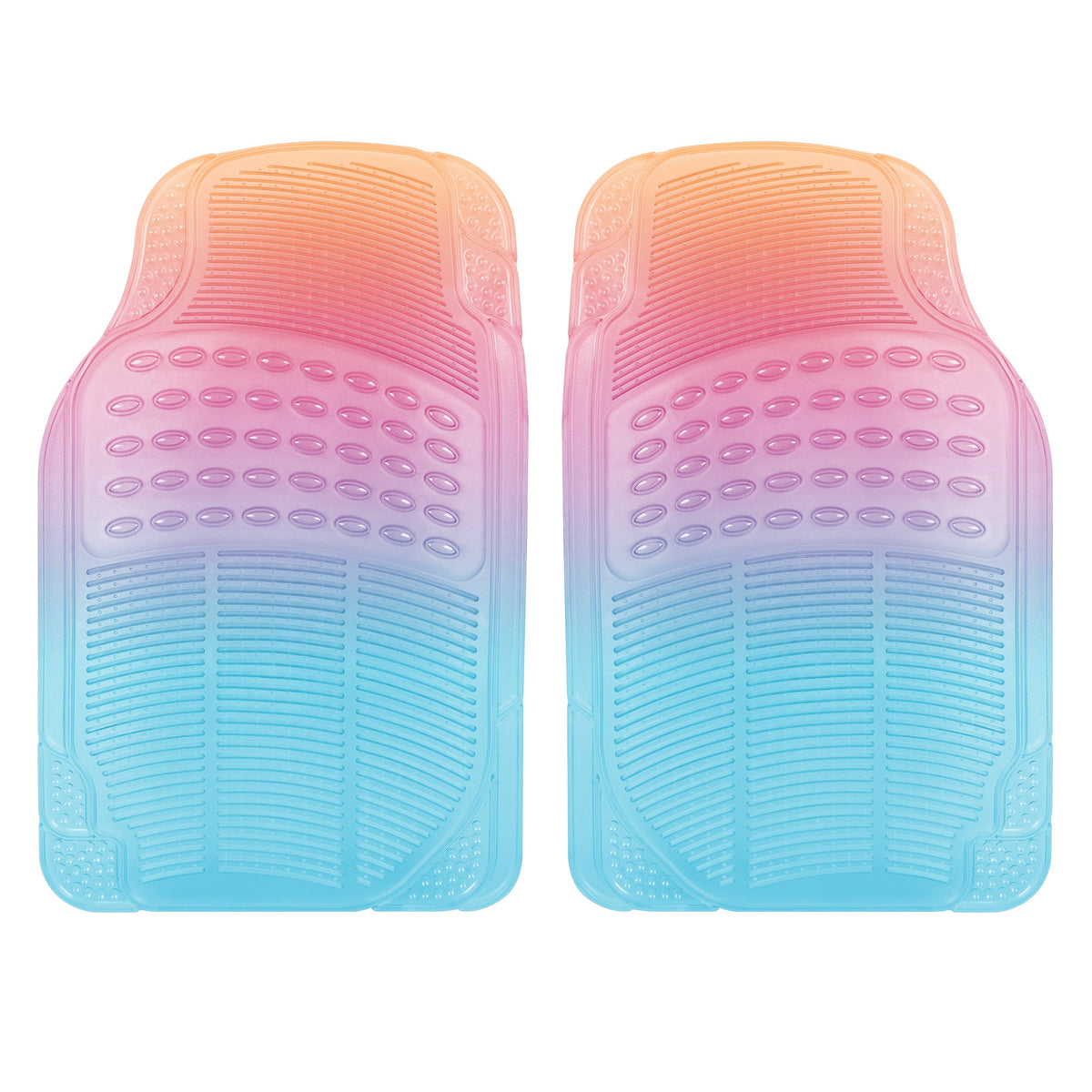 Carbella 2-Piece Cushioned Grip Pad Vorderbodenmatten - Heavy Duty, All Weather, Trim to Fit