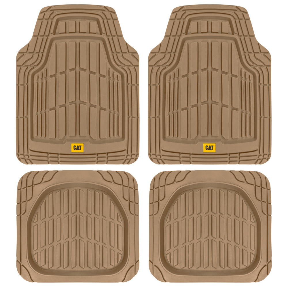 CAT 4-Piece ToughRide Gummi Vorderbodenmatten und Hinterbodenmatten - Heavy Duty, All Weather, Trimmen Sie, um zu passen