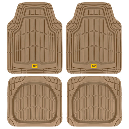 CAT 4-Piece ToughRide Gummi Vorderbodenmatten und Hinterbodenmatten - Heavy Duty, All Weather, Trimmen Sie, um zu passen
