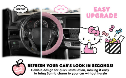 Carbella Sanrio Hello Kitty Pink Lenkrad Abdeckung (Fits 14.5' - 15')