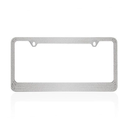 BDK Heavy Duty Rust-Proof Stainless-Steel Metallplattiertes Kennzeichen Rahmen Universalgröße für PKW SUV