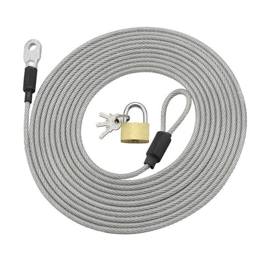 BDK Edelstahlgeflochtenes Kabel und Schloss
