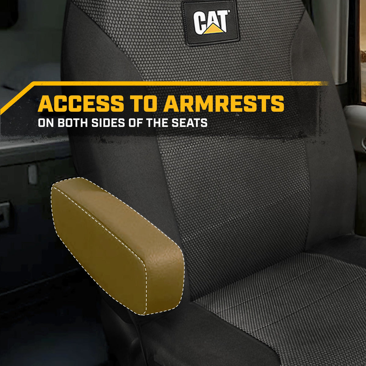 CATTM Semi Truck Seat Covers – Heavy Duty Interior Zubehör für große Rigs, 18 Wheelers & Semis – Breathable Mesh Universal Fit Truck Zubehör für Semi Trucks – Bestes Zubehör für Long Haul Trucker