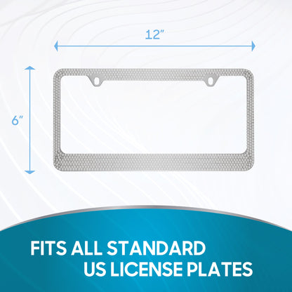 BDK Heavy Duty Rust-Proof Stainless-Steel Metallplattiertes Kennzeichen Rahmen Universalgröße für PKW SUV