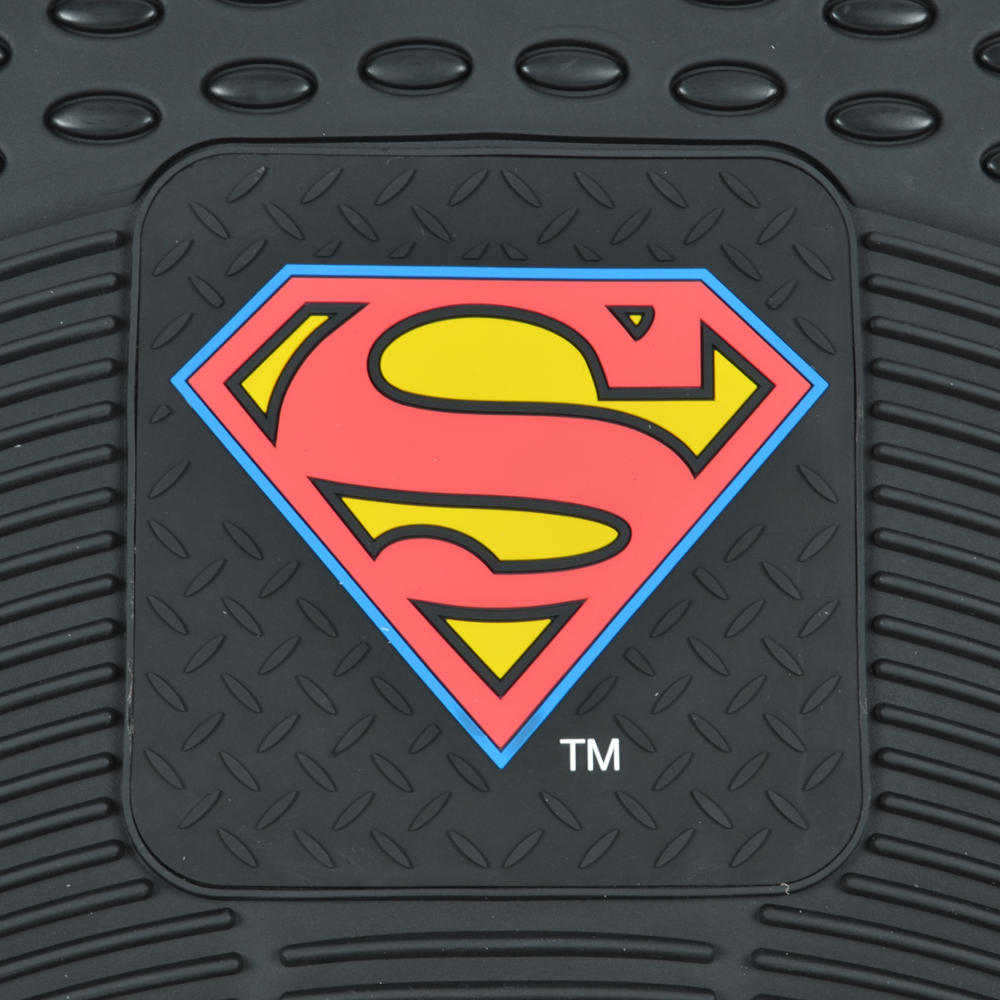 BDK Armored Super Hero Car Floor Matts - Offiziell lizenzierte DC Comics - All Weather Heavy Duty Auto Interieur Liners für Auto Truck Van SUV (Mehrere Stile)