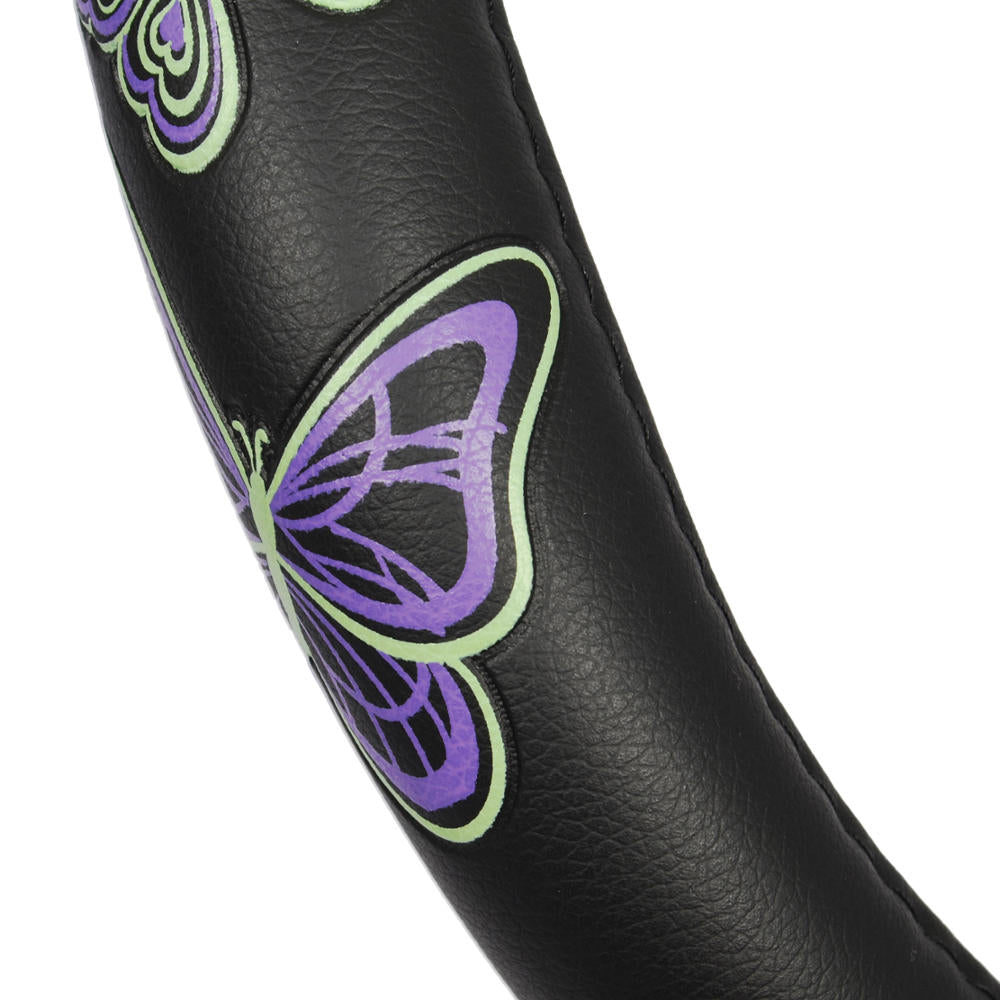 BDK GripGrab Comfort Grip Purple/Green Butterflies Lenkradabdeckung (Fits 14.5' 15.5')