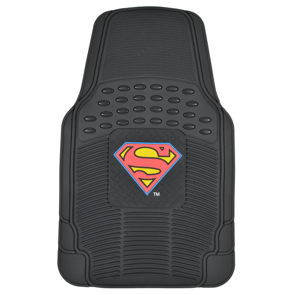 BDK Armored Super Hero Car Floor Matts - Offiziell lizenzierte DC Comics - All Weather Heavy Duty Auto Interieur Liners für Auto Truck Van SUV (Mehrere Stile)