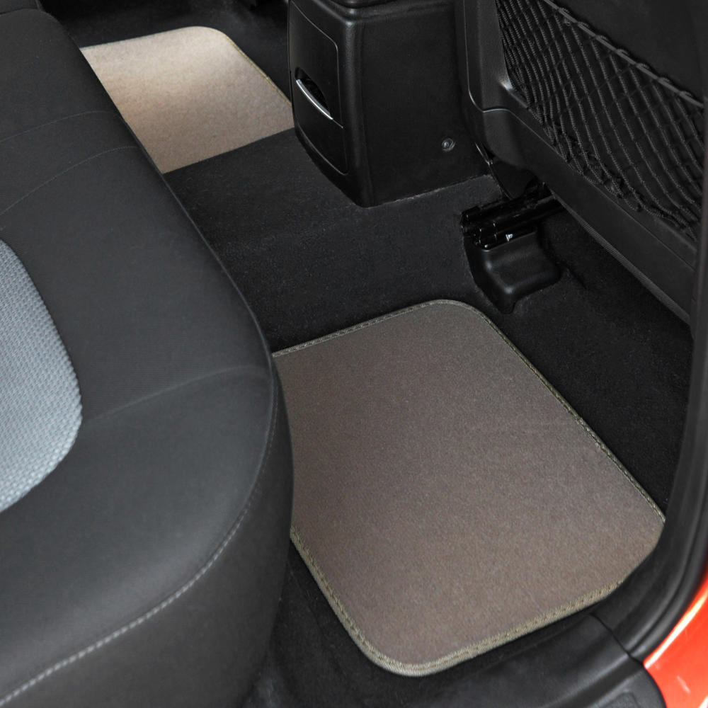 MotorTrend 4-Piece FatRug Premium Teppich Vorderbodenmatten und Hinterbodenmatten mit Fersenpolsterung