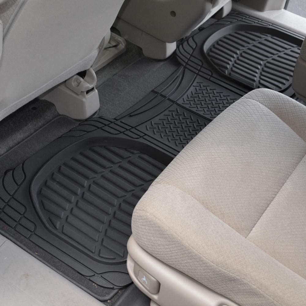 MotorTrend PRO920 Deep Dish Rear Floor Matts - Heavy Duty, All Weather, Trimm to Fit